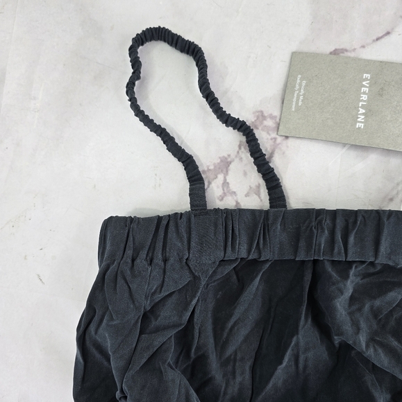 Everlane Tank Top Women Small Silk Black Blouse Washable Crop Cami Spagh… - Picture 3 of 10